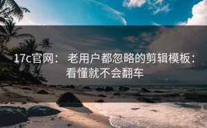 17c官网： 老用户都忽略的剪辑模板： 看懂就不会翻车