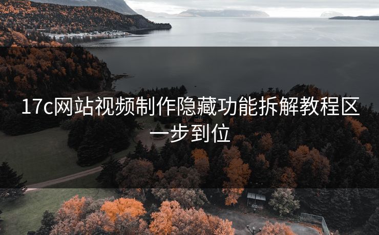 17c网站视频制作隐藏功能拆解教程区一步到位
