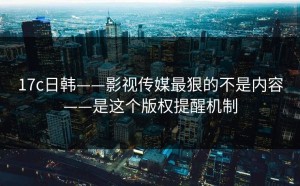17c日韩——影视传媒最狠的不是内容——是这个版权提醒机制