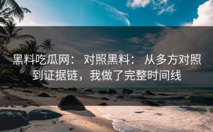 黑料吃瓜网： 对照黑料： 从多方对照到证据链，我做了完整时间线