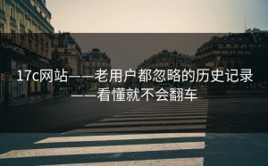 17c网站——老用户都忽略的历史记录——看懂就不会翻车